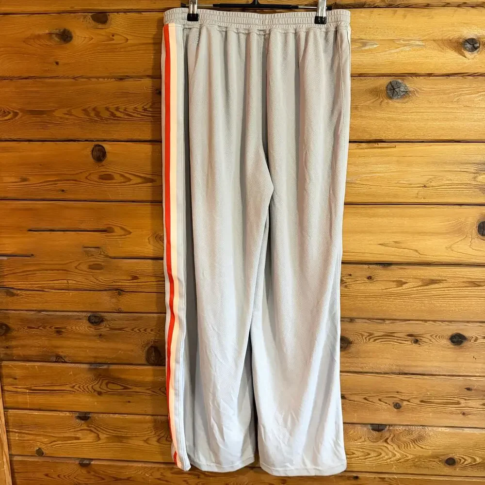 Free People Movement One On One Mesh Pants Gray Straight Leg Medium